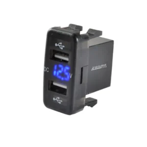 Cargador USB Voltimetro 12V 24V para auto con botonera carga rapida con doble puerto usb Lima Peru