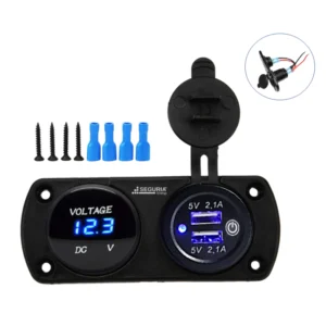 Panel-Voltimetro-con-Cargador-USB-para-auto-12v-24v-empotrado-medidor-de-voltaje-de-bateria-Snergy-Peru