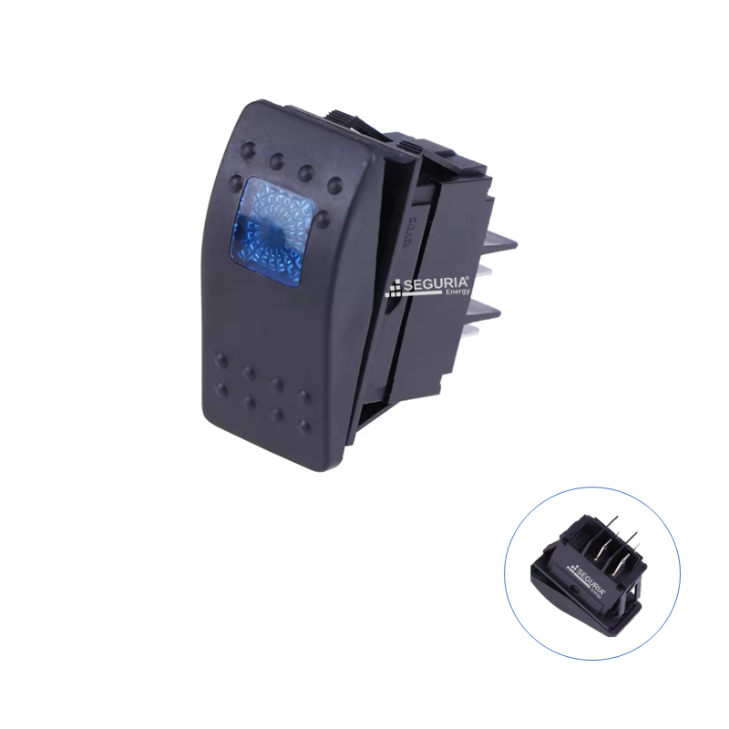 Interruptor Basculante 12V SE3054 ON-OFF de 4 pines 12V 35A LED AZUL automotriz en Lima Peru