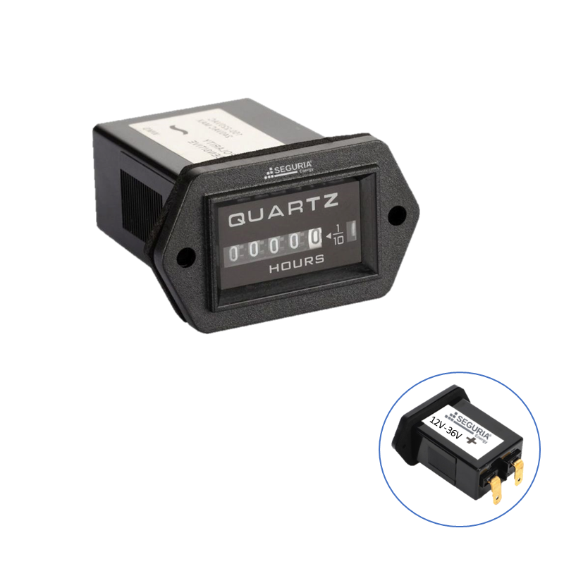 Horometro analógico rectangular SE4035 12v 36v -contador de horas para generador electrico-manlif-autos-repuesto montacargas Peru Snergy