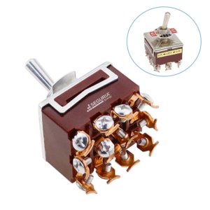 Interruptor Palanca 12 Pines ON-OFF-ON 3 Posiciones 15A 250VAC 10A 380VAC para maquinaria pesada