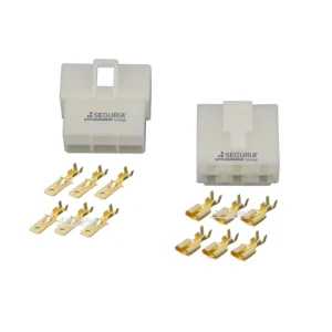 Conector 6 Pines SE26021 automotriz hembra y macho 6.3mm pareja para arnes de cables de 6 vias repuesto