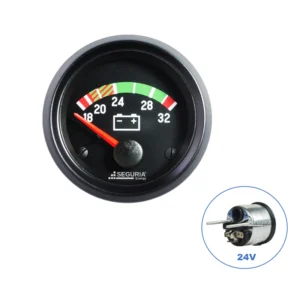 Indicador voltimetro 24v SE4051 para bateria maquinaria industrial 18v a 32v 52mm Snergy Peru