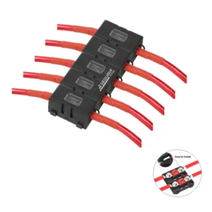 Caja Fusibles 5 Vias 12v 24v Atonillable portafusible 30a -200a Snergy