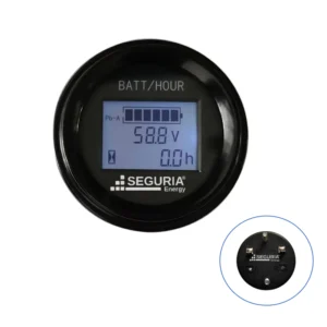 Indicador Batería 52mm SE4052 con pantalla Led y horometro digital para carro golf y equipos a bateria Snergy
