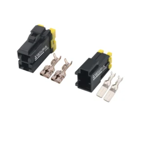 Conector 2P Hembra SE22027 automotriz hembra y macho 9.5 MM cable 8-10 awg alto amperaje Snergy Peru