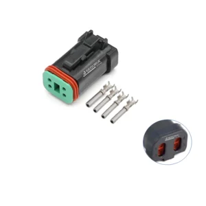 Conector deutsch 4P negro hembra DT06-4S-E005 automotriz 4 pines con terminales 20-14awg