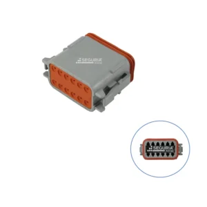 Conector Automotriz 12P Hembra ECU Gris 12 Vías SE201005 Snergy