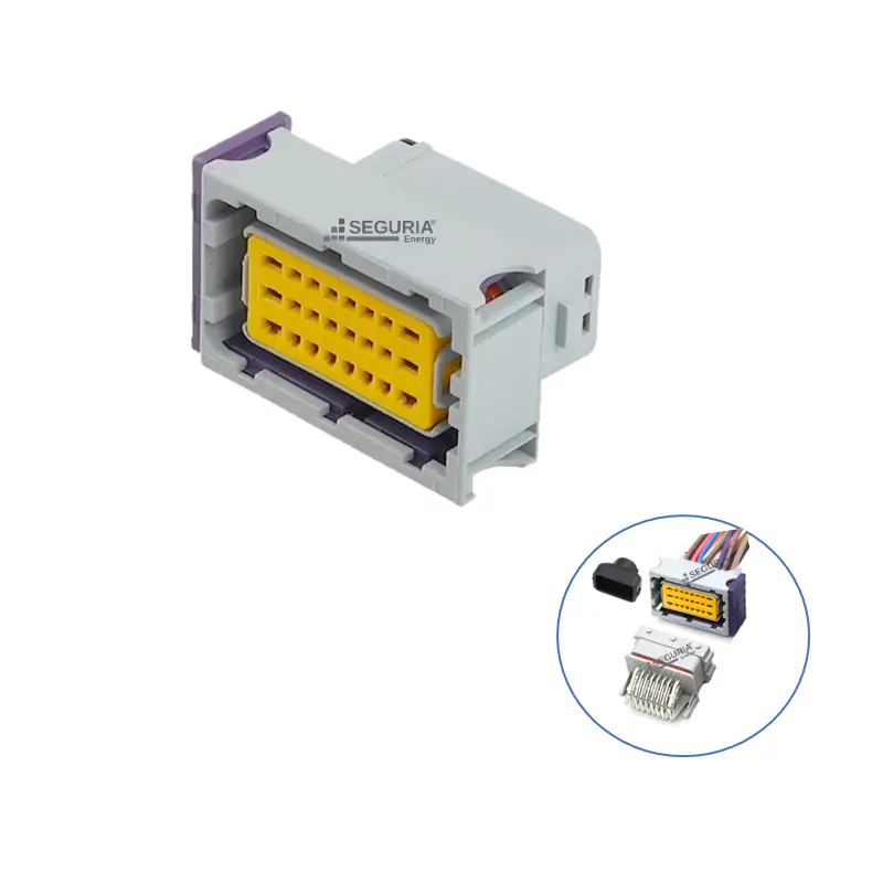 Conector Automotriz 24P Hembra ECU Gris 24 Vías SE201003 Snergy
