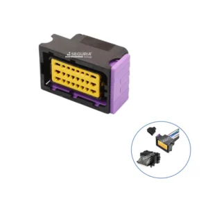 Conector Automotriz 24P Hembra ECU Negro 24 Vías SE201001 Snergy