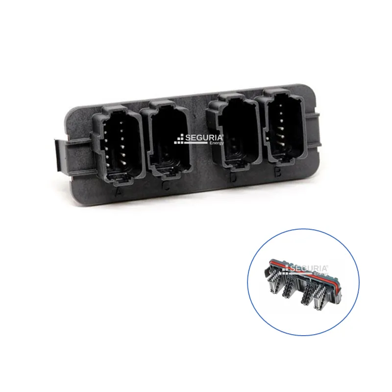 Conector Automotriz 24P Macho ECU negro PCB 24 Vías SE201009 Snergy