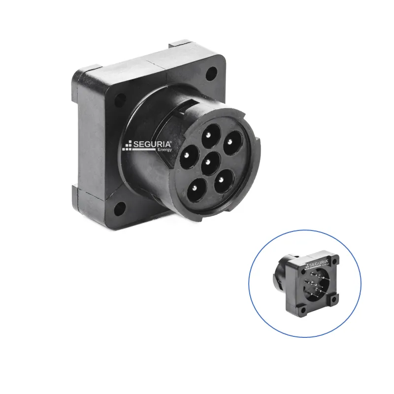 Conector Automotriz 6P Macho PCB Circular Negro 6 Vías SE201020 Snergy