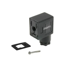 Conector para valvula DIN B 43650 2P +E hembra tipo B 250V negro Snergy
